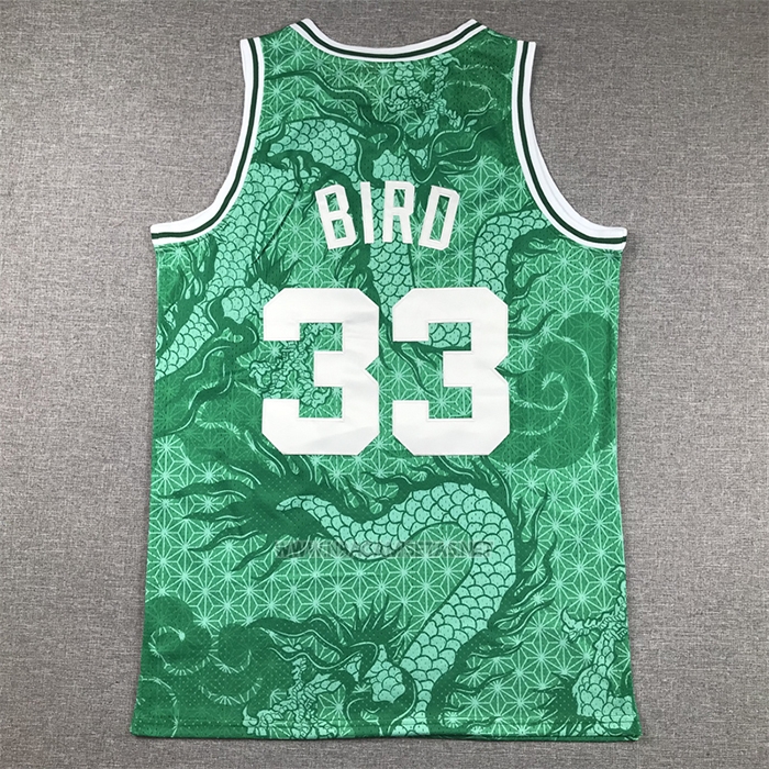 Camiseta Boston Celtics Larry Bird NO 33 Asian Heritage Throwback 1985-86 Verde